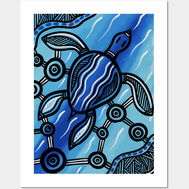 Aboriginal Art - Turtle 3 Wall Art by hogartharts